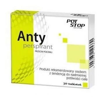 Antyperspirant, PotStop, 30 tabletek