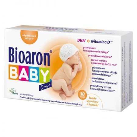 Biaron Baby (0 m+) od urodzenia, witamina D i DHA, 30kaps.twistoff