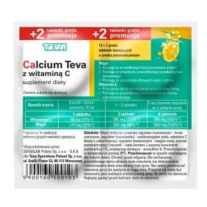 Calcium Pliva z witaminą C 14 tabl.mus.