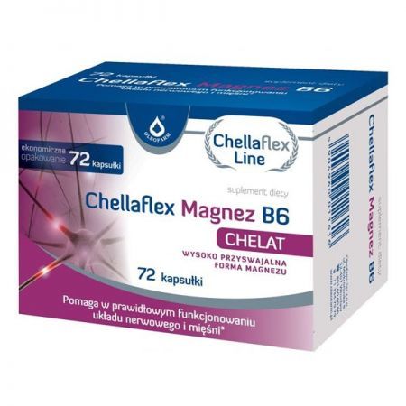 Chellaflex Magnez B6, 72 kapsułki