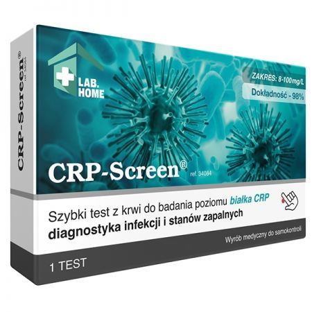 CRP-Screen Test CRP  test z krwi do badania poziomu białka CRP, diagnostyka infekcji i stanów zapalnych, 1 sztuka