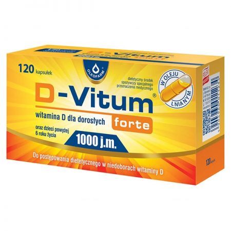 D-Vitum forte 1000jm witamina D dla dorosłych, 120kaps