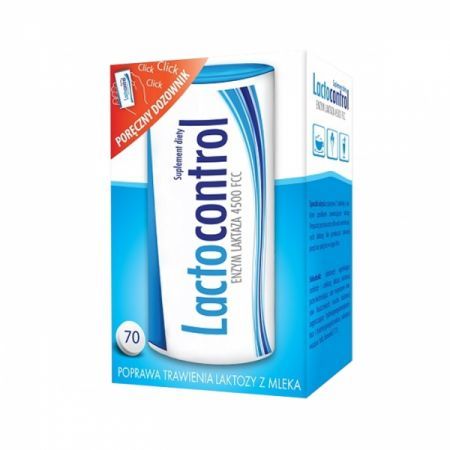 Lactocontrol enzym laktaza 70 tabletek
