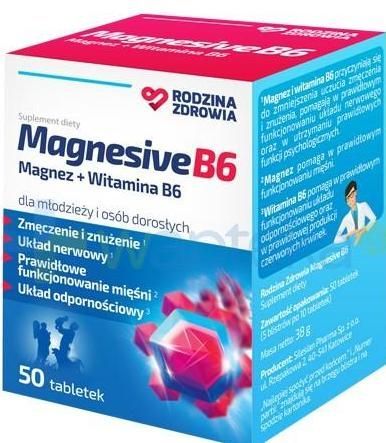 Magnesive B6 50 tabletek Rodzina Zdrowia