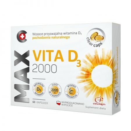 MAX VITA D3 2000, witamina D dla dorosłych, 60 kaps.