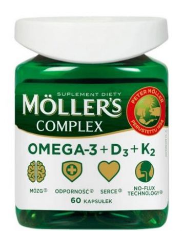 Moller's Complex OMEGA-3 + WITAMINA D3 + WITAMINA K2 60 kaps.