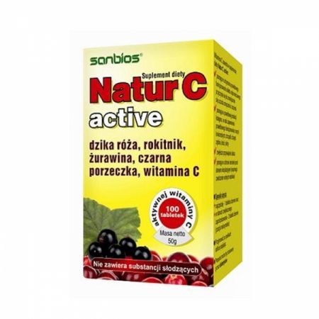Natur C Active, naturalna witamina C, 100 tabletek