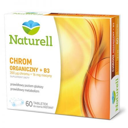 NATURELL Chrom Organiczny + B3 60 tabletek do ssania