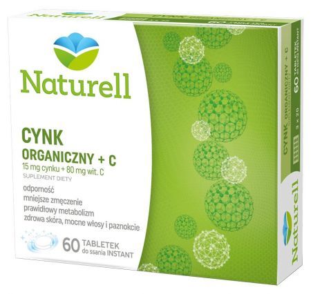 NATURELL Cynk organiczny +C 60 tabl.dossania