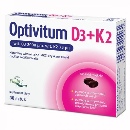 Optivitum D3 + K2 30 kaps.