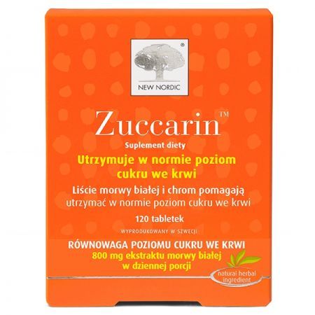Zuccarin, prawidłowy poziom cukru, 120 tabletek